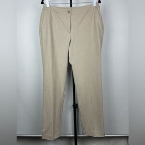 J. Jill Tan Neutral Straight Leg Career Work‎ Office Slack Stretch Pants